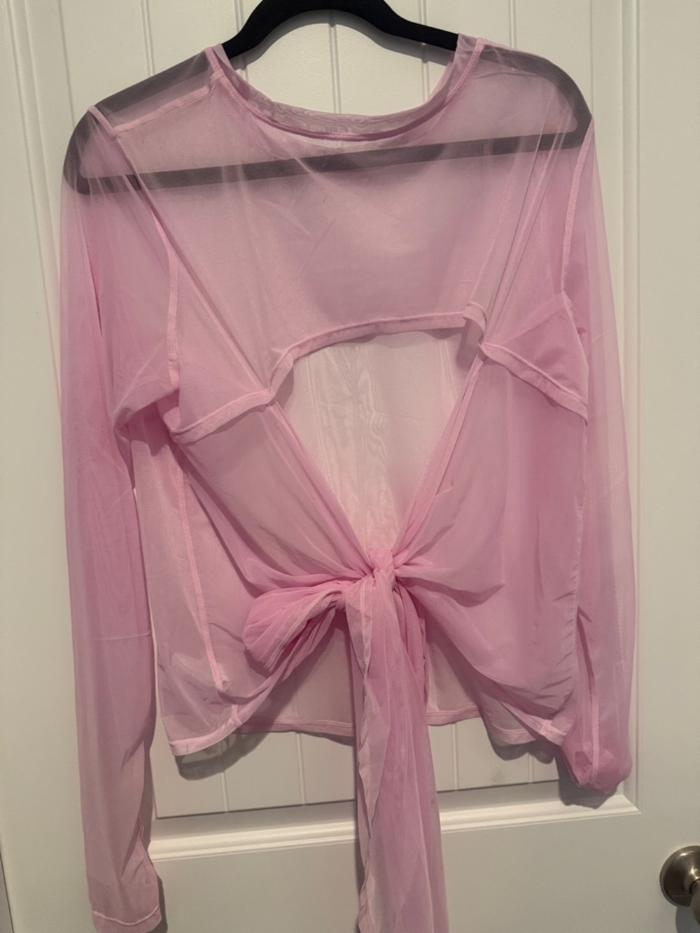 POPFLEX 2X Sheer Pink Mesh Top